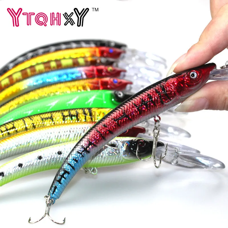 1PCS 15.5cm 15.3g Wobbler Fishing Lure Big Minnow Crankbait Peche Bass Trolling Artificial Bait Pike Carp lures YE-252