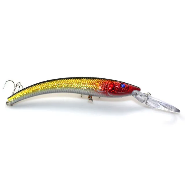 1PCS 15.5cm 15.3g Wobbler Fishing Lure Big Minnow Crankbait Peche Bass Trolling Artificial Bait Pike Carp lures YE-252