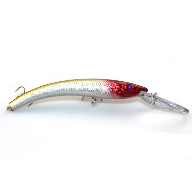 1PCS 15.5cm 15.3g Wobbler Fishing Lure Big Minnow Crankbait Peche Bass Trolling Artificial Bait Pike Carp lures YE-252