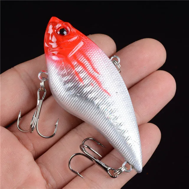 1PCS 16G Hard VIB Lures 7CM Fishing Bait Treble Hooks Sinking Crankbait Fishing Tackle