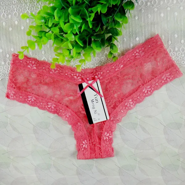 2016 Solid Silk Panties String Woman Underwear bragas thongs sexy Women's panties Sheer Lace underwear women briefs