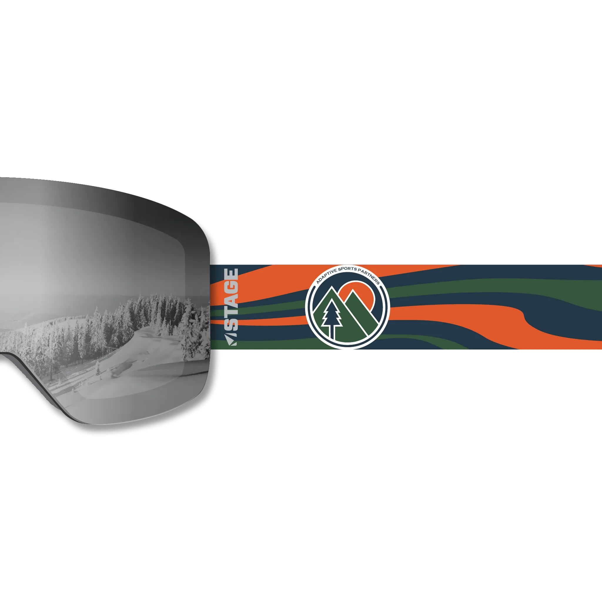 Adaptive Sports Partners Frameless Prop Ski Goggle - Mirror Chrome Smoke Lens