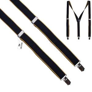 Black-Yellow Slim Suspenders