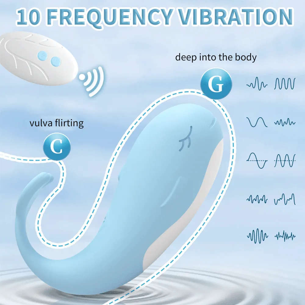 Blue Dolphin Smart Heating Remote Controlled Wearable Vibrator