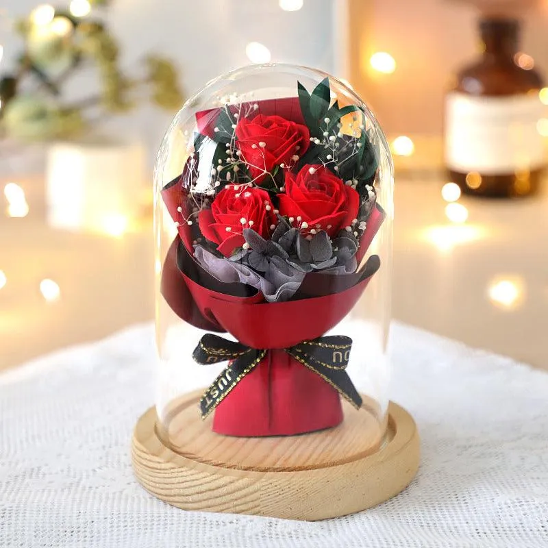 Bouquet Glass Cover Christmas Gift