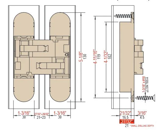 Cal-Royal CR3D51 Invisible Hinge