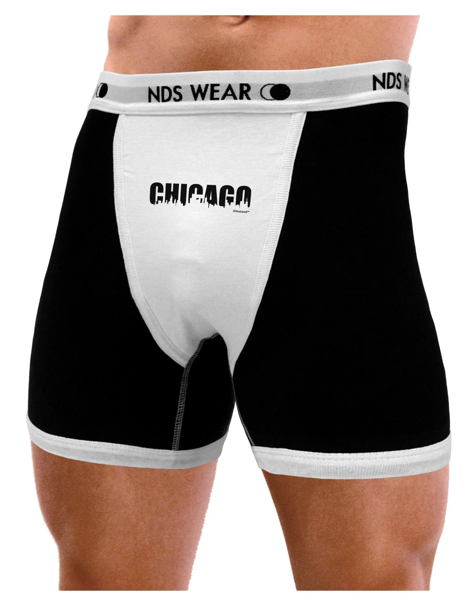 Chicago Skyline Cutout Mens Boxer Brief Underwear by TooLoud