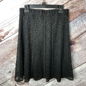 CHICOS BLK LACE RIBBED SKIRT SZ 0 NWT TCC