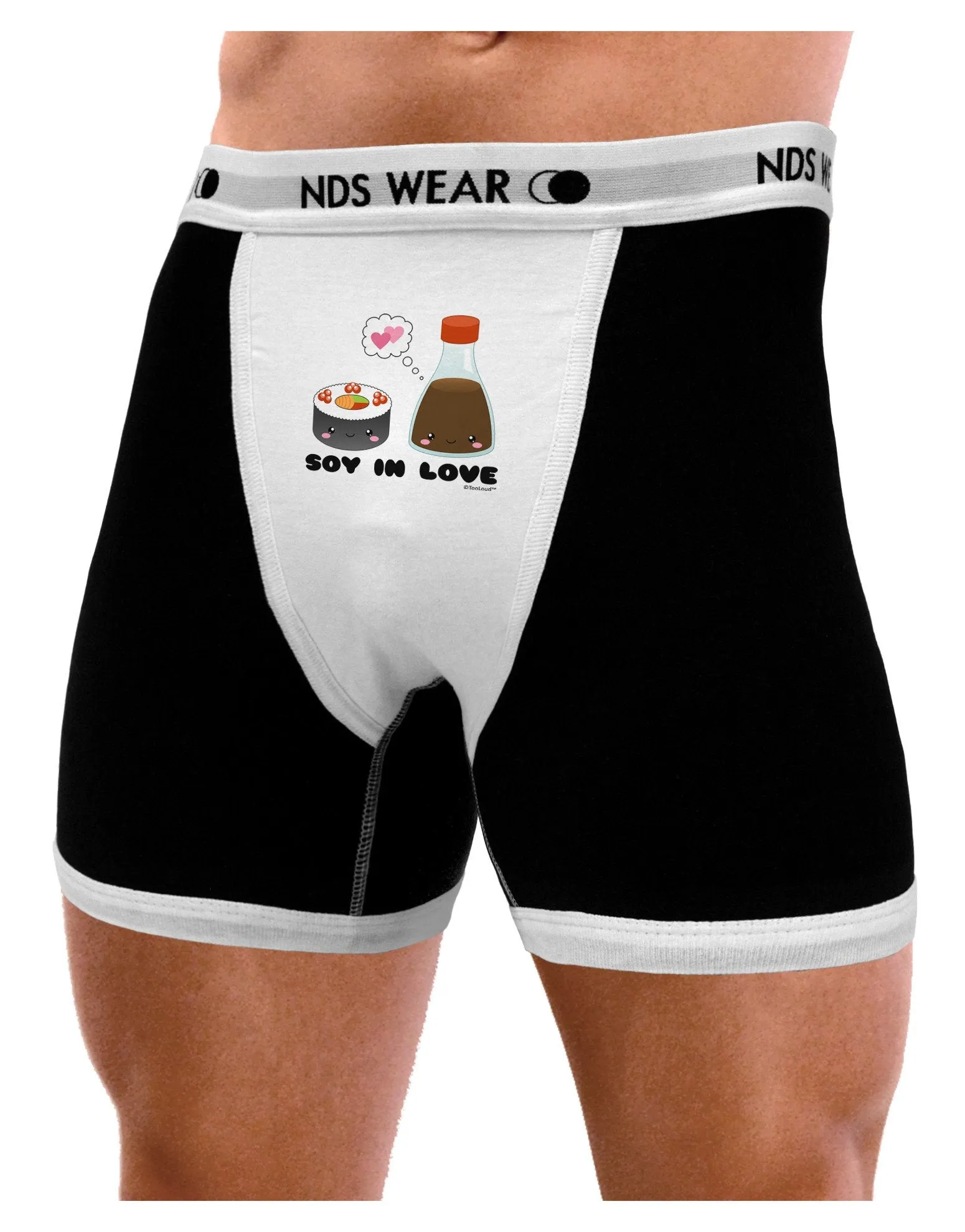 Cute Sushi and Soy Sauce - Soy In Love Mens Boxer Brief Underwear by TooLoud