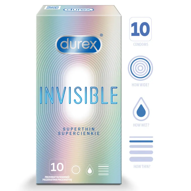 Durex Invisible Lubricated Box 10