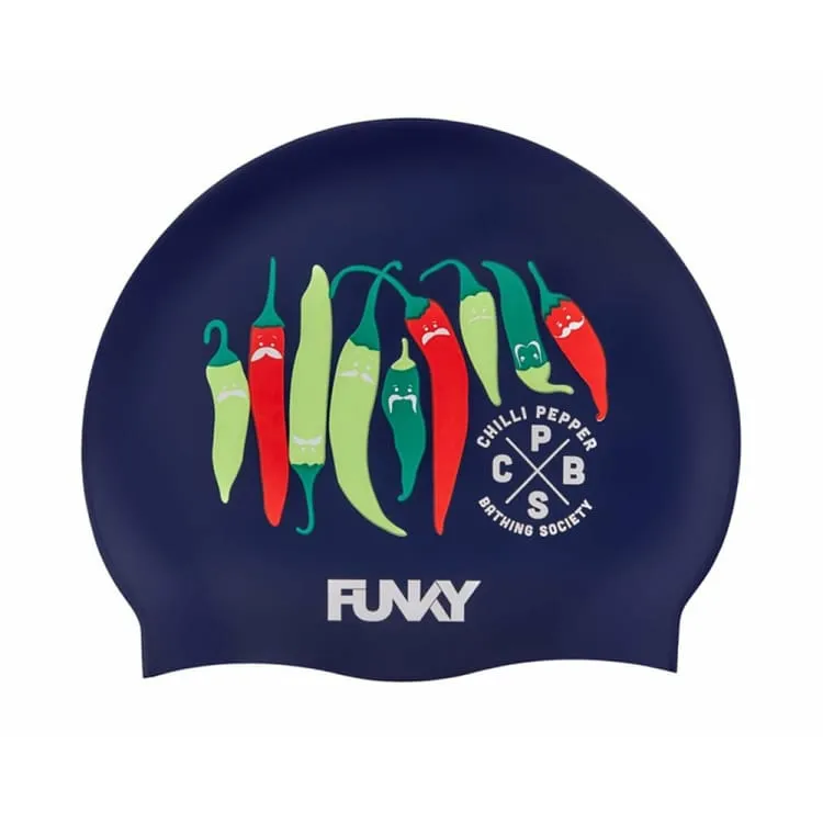 Funky Silicone Swim Cap-Chilli Boss