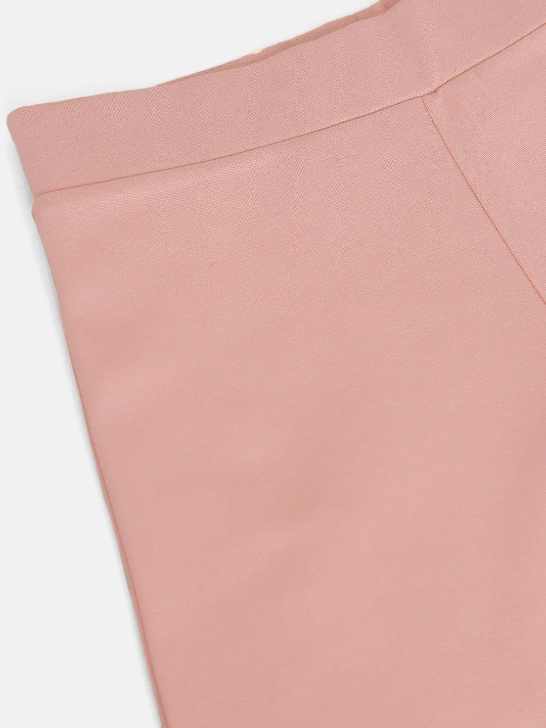 Girls Pink Zipper At Hem Jegging