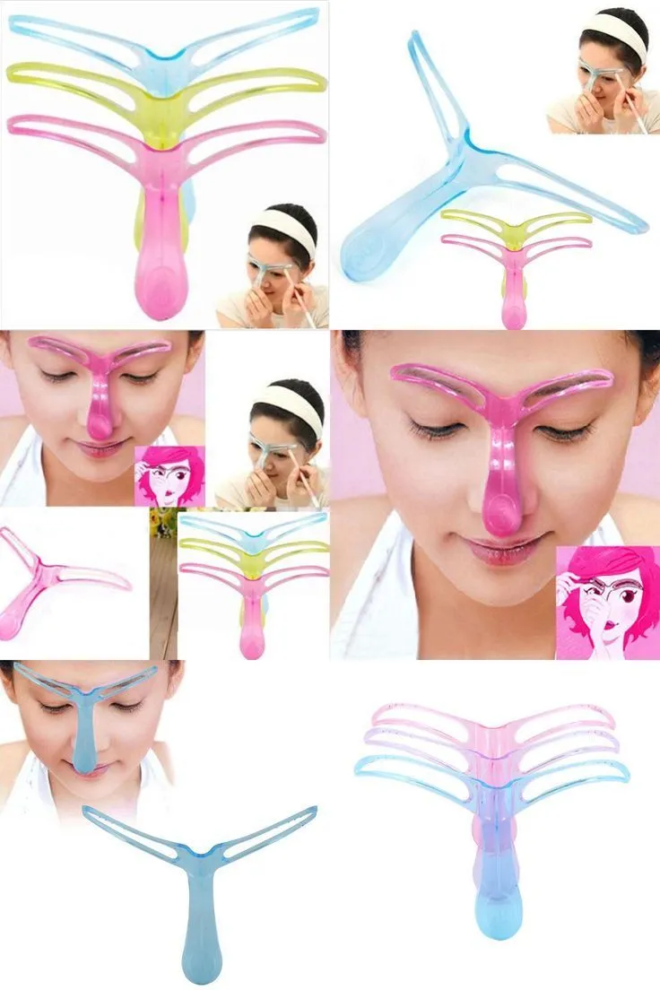 Glamza Eyebrow Shaping Template Eyebrow Stencil - Pink