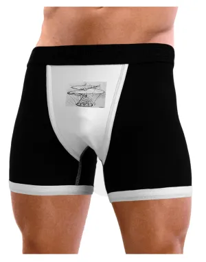 Helicopter Sketch Mens Boxer Brief Underwear