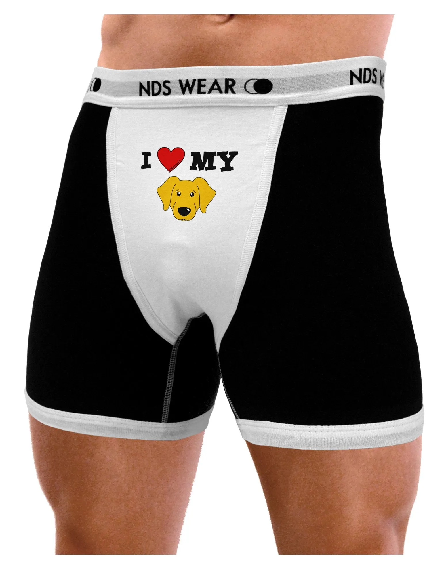 I Heart My - Cute Yellow Labrador Retriever Dog Mens Boxer Brief Underwear by TooLoud