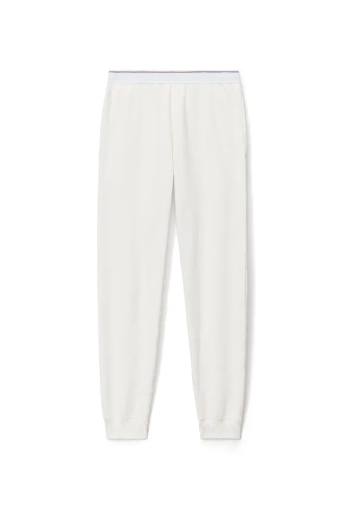 JOGGER | WHITE COTTON WAFFLE  | AW