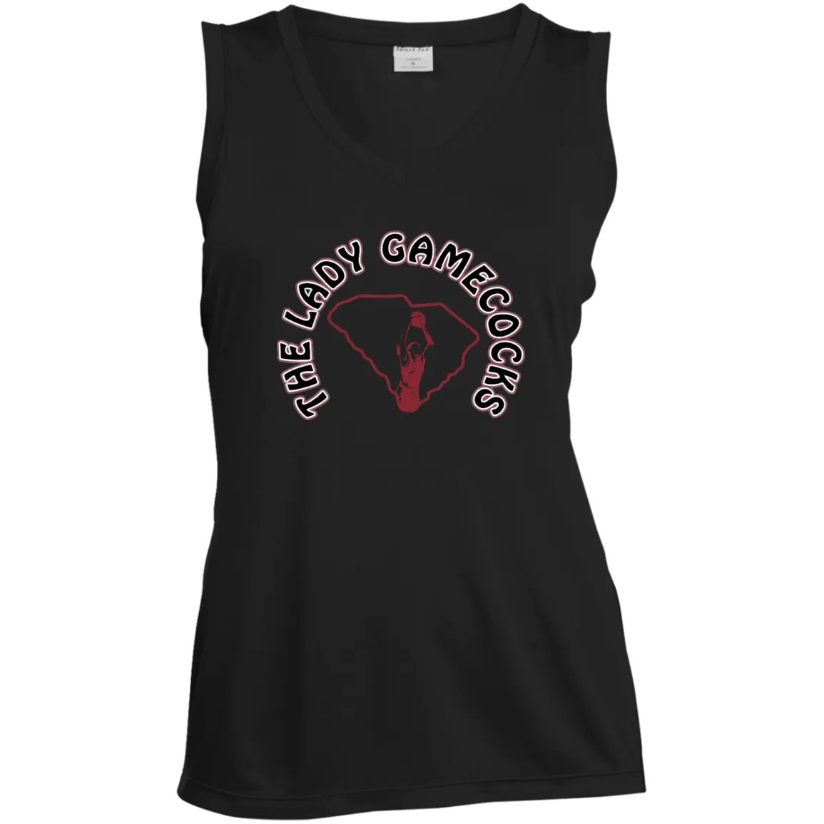 Lady Gamecocks Women's Basketball-Inspired Sleeveless Moisture Absorbing V-Neck