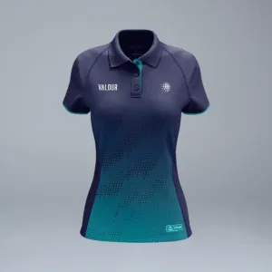 Netball QLD Women's Navy Teal Polo