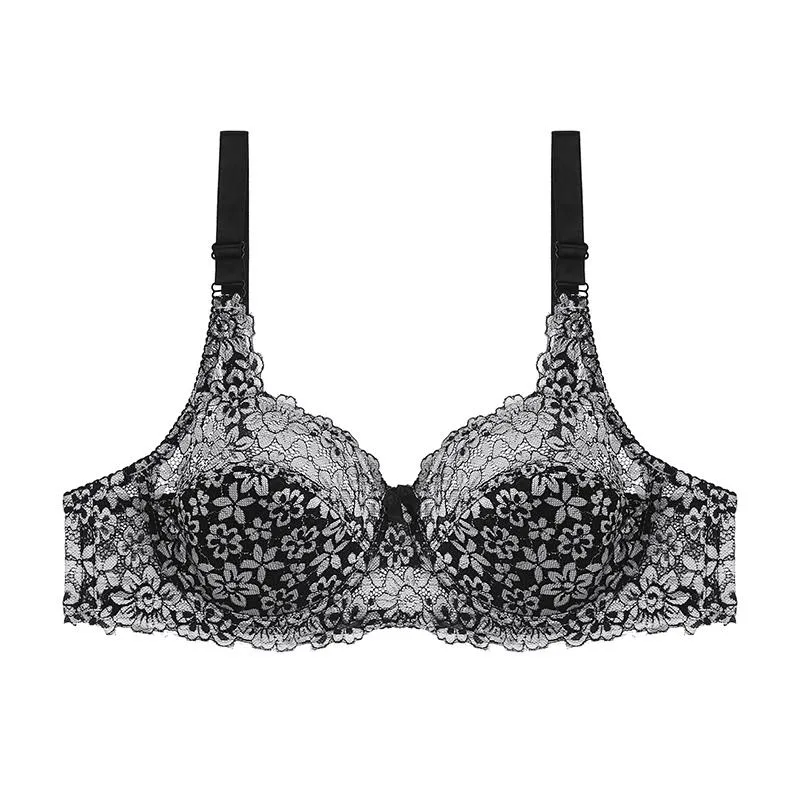 New Arrivals See Through Lace Embroidery Women Bras Sexy Plus Size Underwear Bralette Brassiere