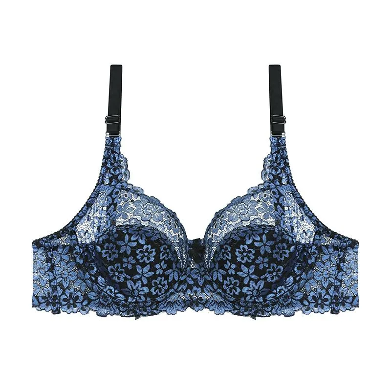 New Arrivals See Through Lace Embroidery Women Bras Sexy Plus Size Underwear Bralette Brassiere