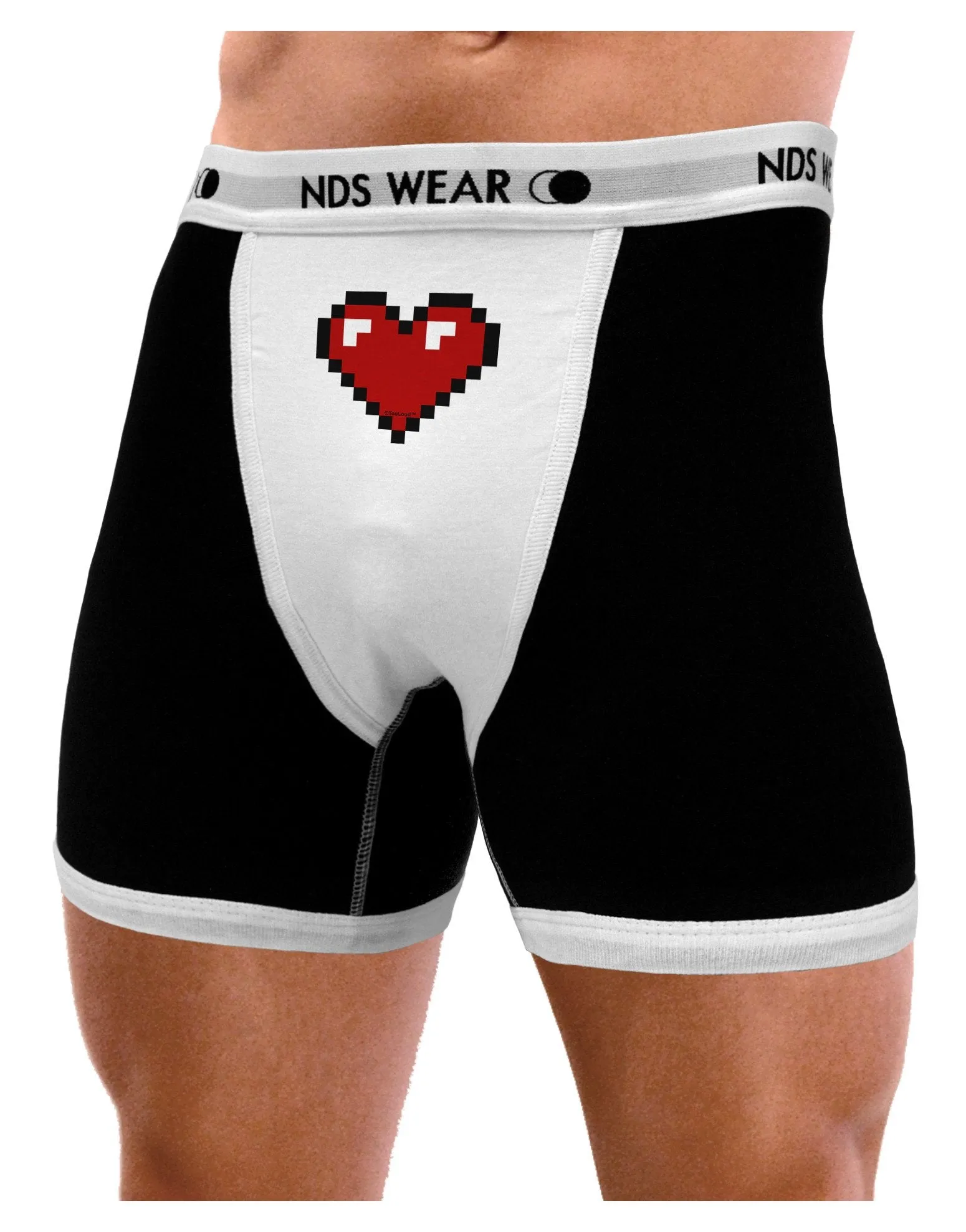 Pixel Heart Design 1 - Valentine's Day Mens Boxer Brief Underwear