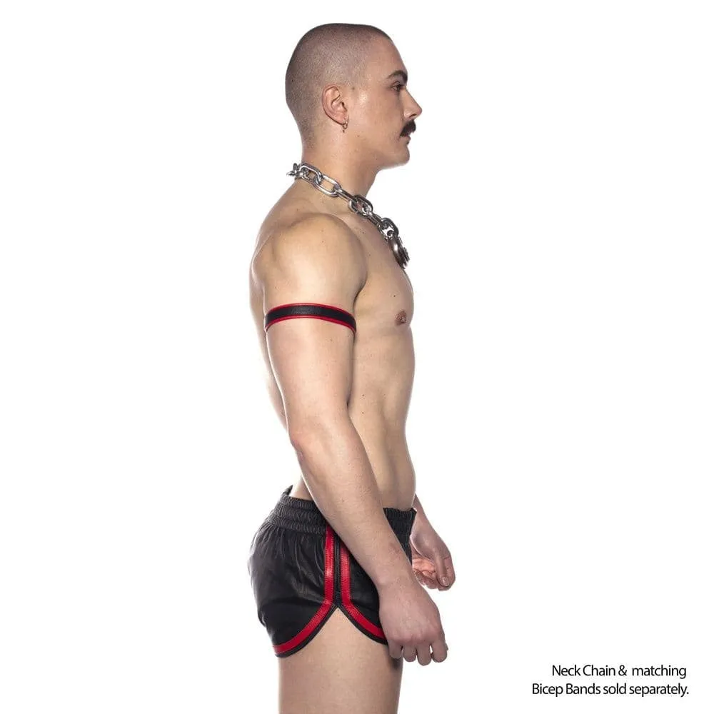 Prowler RED Leather Sports Shorts Black/Red XL