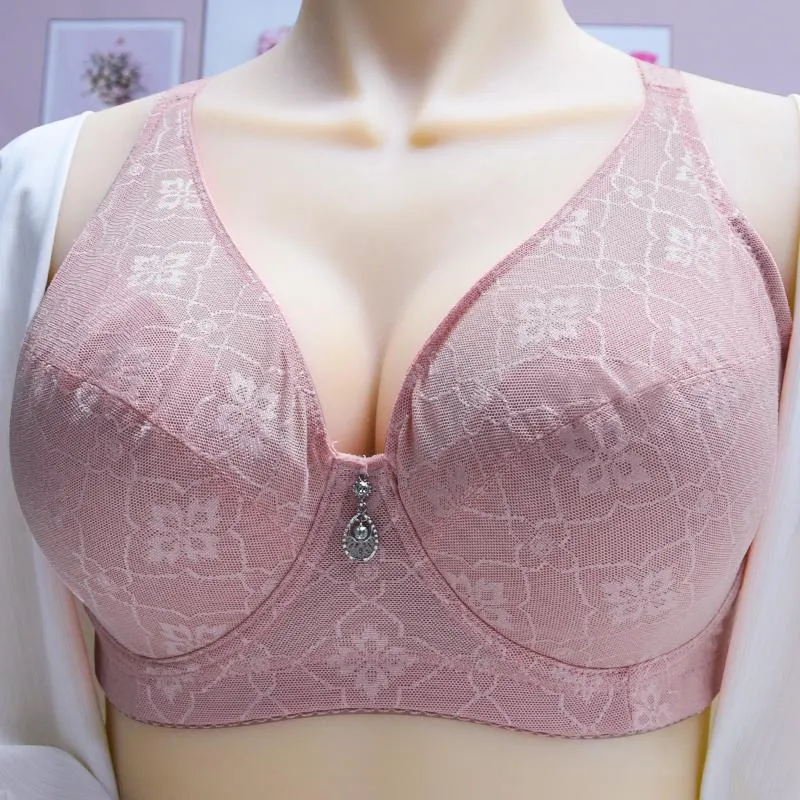 Push Up Bra Full Coverage Underwire Underwear for Women Bralette Sexy Plus Size Brassiere E F Cup