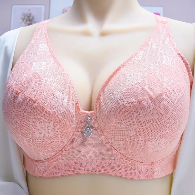 Push Up Bra Full Coverage Underwire Underwear for Women Bralette Sexy Plus Size Brassiere E F Cup