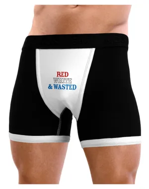 Red White and Wasted Mens Boxer Brief Underwear