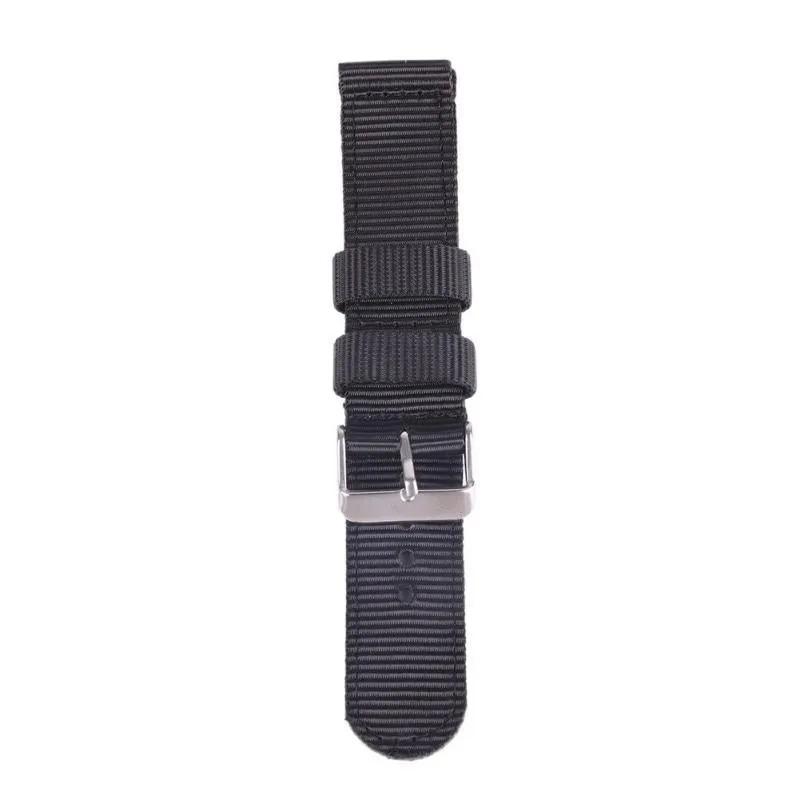 Solid Color Nylon fabric Washable Waterproof Wristband fit Samsung galaxy & active silver Watchband 18/20/22/24mm Watch Strap for Men Women.