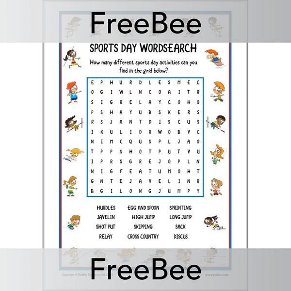 Sports Day Wordsearch