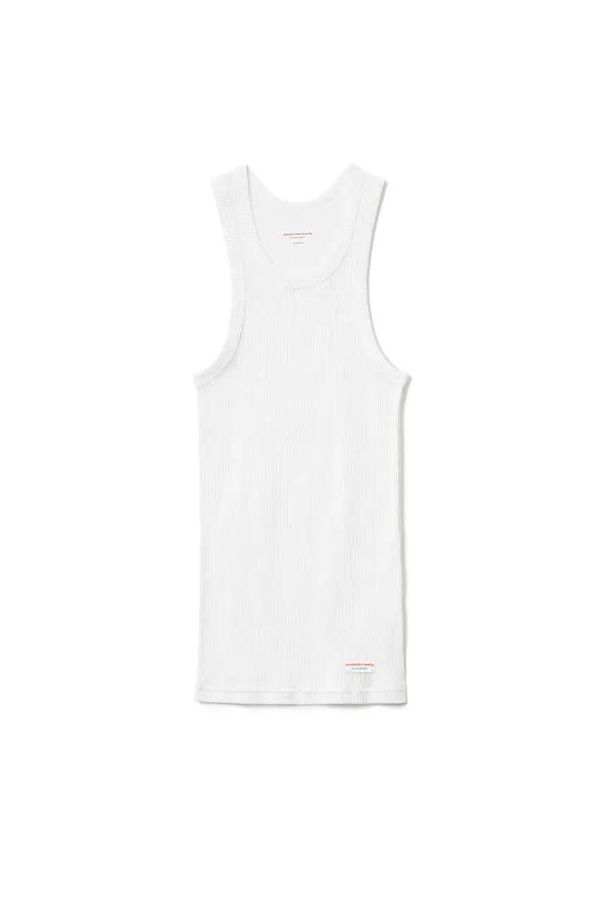 TANK | WHITE COTTON RIBBED  | AW