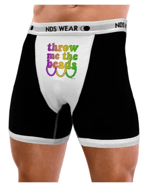 Throw Me The Beads - Mardi Gras Mens Boxer Brief Underwear by TooLoud