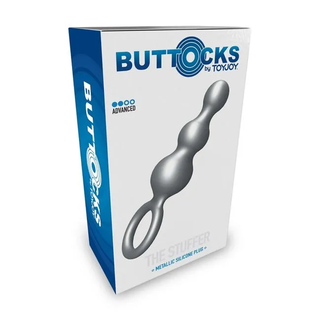 ToyJoy Buttocks The Stuffer 3-Balls Metallic Silicone Plug