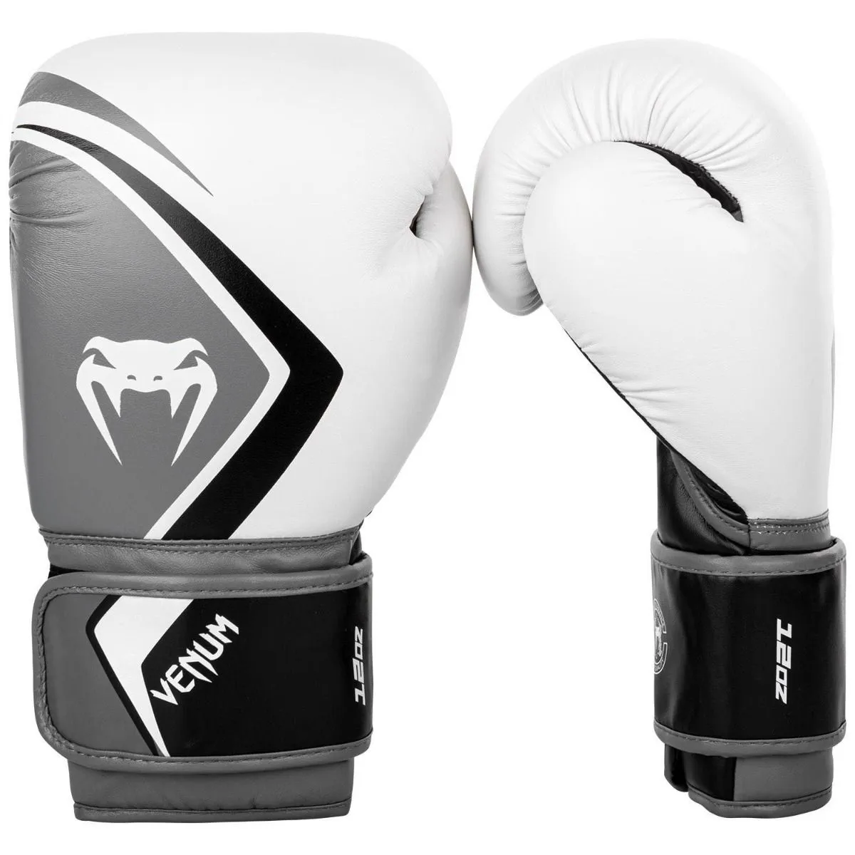 Venum Contender 2.0 Boxing Gloves White Grey Black - 8 Oz -14 Oz