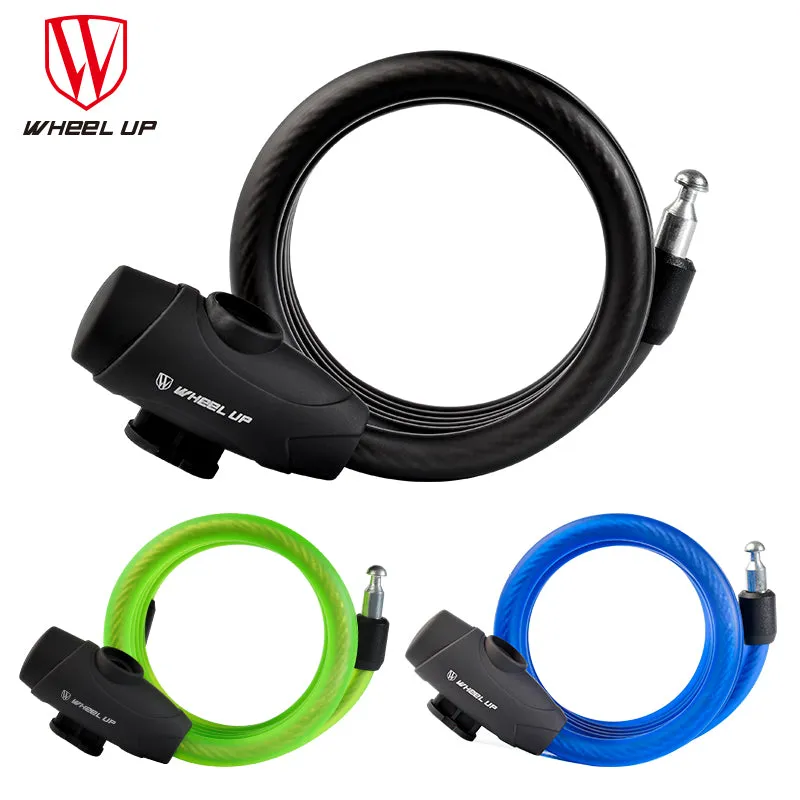 WHEEL UP Bike Cable Lock 1.2m 1.8m Anti-Theft Bike Lock Steel Wire Safe Bicycle Lock MTB Mountain Road Bicycle Steel Lock 2017