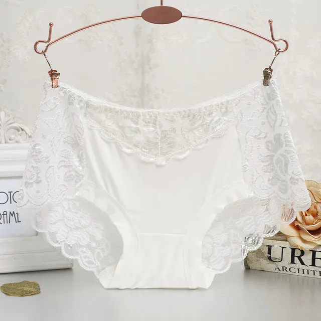 Women underwear briefs sexy women's panties  full transparent lace seamless  plus size string panty underwear women